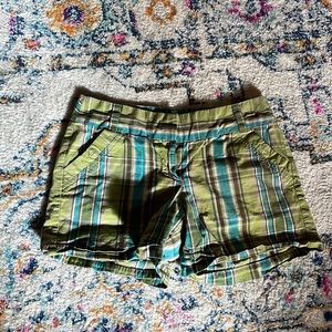 Vintage Blue, Green, and White Shorts